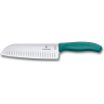 Сантоку Victorinox Swiss Classic, зелёная рукоять 6.8524.17C1B